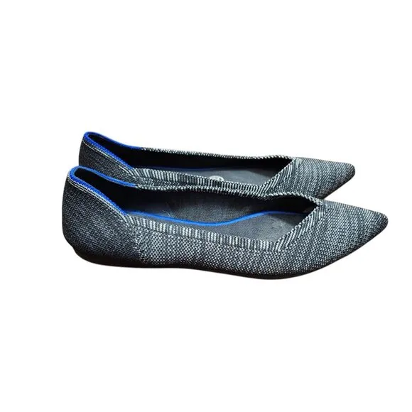 ROTHY'S The Point $145 Granite Heather Flats -RETIRED- Women's Size 8.5 W