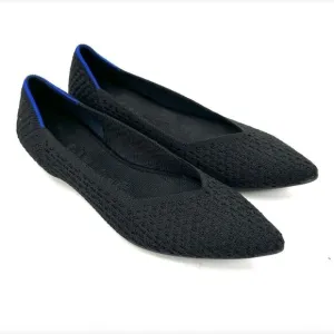 Rothy's The Point Honeycomb Textured Washable Slip On Ballet Flat Black 8 / 38.5