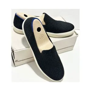 Rothy’s The Sneaker Honeycomb Knit Textured Slip On Shoes Flat Black Womens 11.5
