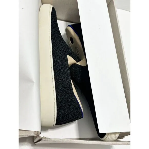 Rothy’s The Sneaker Honeycomb Knit Textured Slip On Shoes Flat Black Womens 11.5