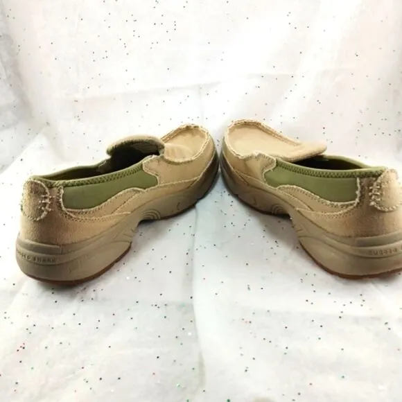 Rugged Shark- Pacifico Stretch Gore Slip-On Boat Shoe Loafer Men's 11 Tan Canvas