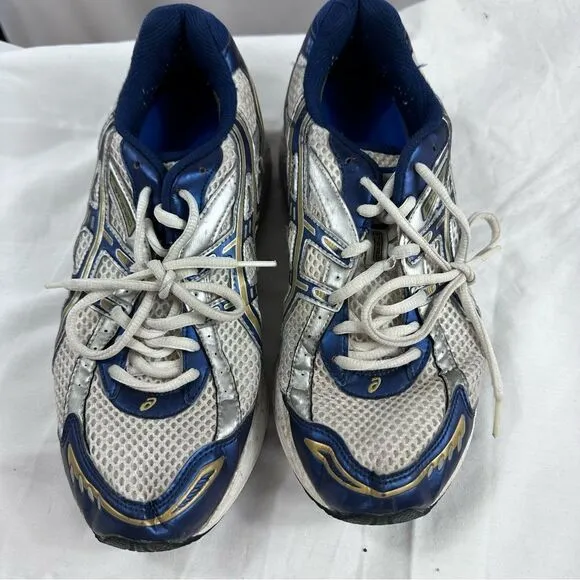 Running Shoes Asics GT-2120 White Silver Navy TN754 Size 8.5