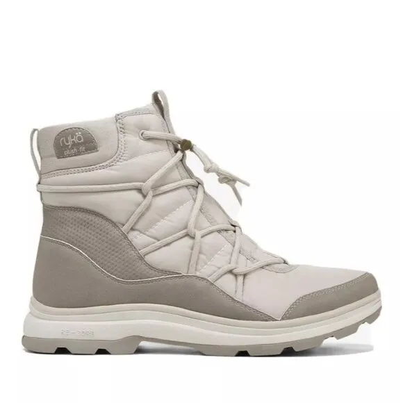 Ryka Size 10 Stonewall Taupe Brae Water Repellent Insulated Ankle Winter Boots