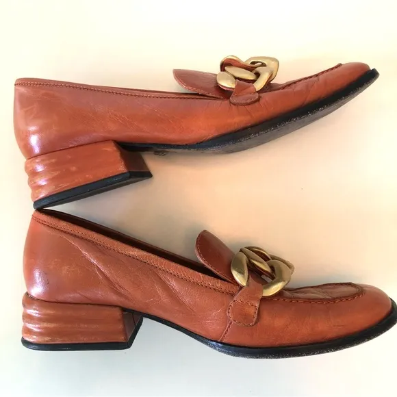 Saint G New York Emanuelle Women’s EU 37 (6.5-7) Leather Slip On Loafers Shoes