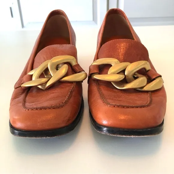 Saint G New York Emanuelle Women’s EU 37 (6.5-7) Leather Slip On Loafers Shoes