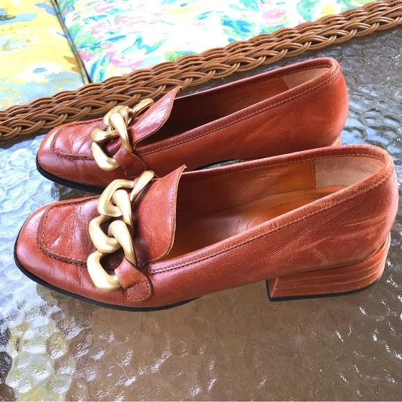 Saint G New York Emanuelle Women’s EU 37 (6.5-7) Leather Slip On Loafers Shoes