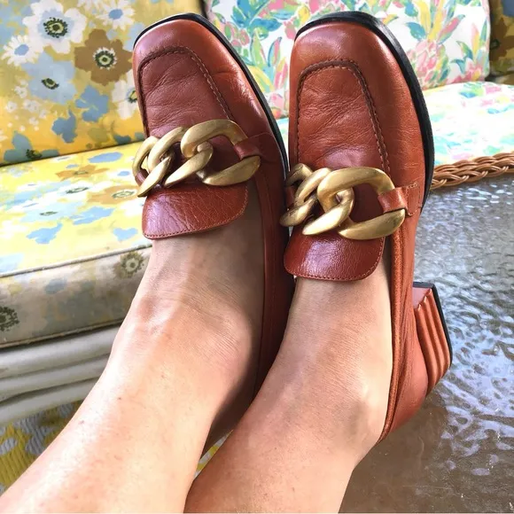 Saint G New York Emanuelle Women’s EU 37 (6.5-7) Leather Slip On Loafers Shoes