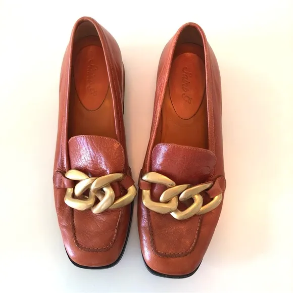 Saint G New York Emanuelle Women’s EU 37 (6.5-7) Leather Slip On Loafers Shoes