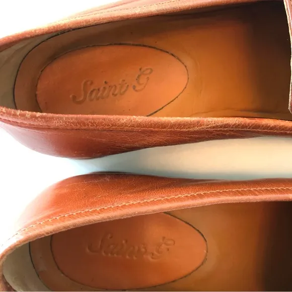 Saint G New York Emanuelle Women’s EU 37 (6.5-7) Leather Slip On Loafers Shoes