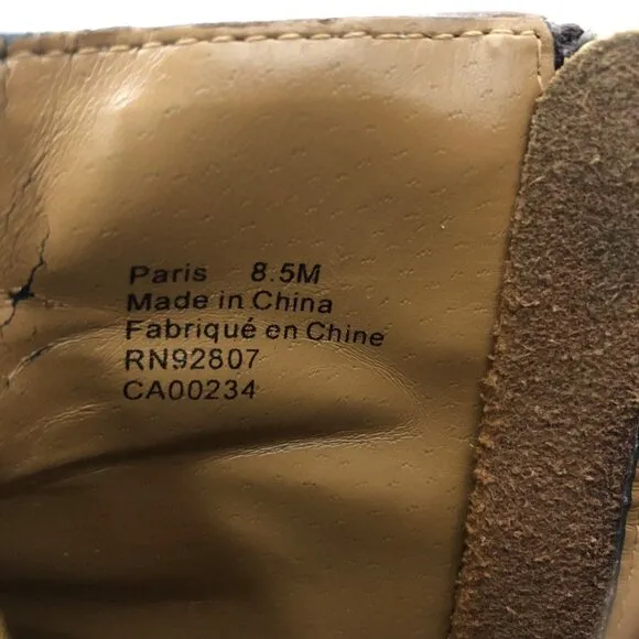 Saks Fifth Avenue Women's Size 8 Paris Booties Tan Leather Short Ankle Boots