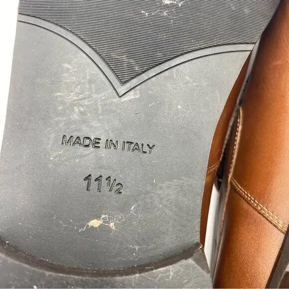 Saks Fifth Avenue Made In Italy Leather Venetian Oxford Loafers Size 11.5