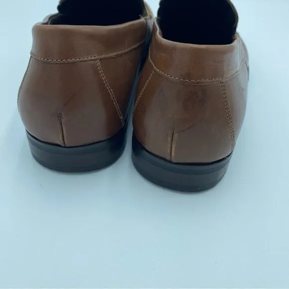 Saks Fifth Avenue Made In Italy Leather Venetian Oxford Loafers Size 11.5