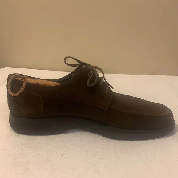 Salvatore Ferragamo Men's Brown Suede Leather Lace Up Loafers Moccasins Size 9.5