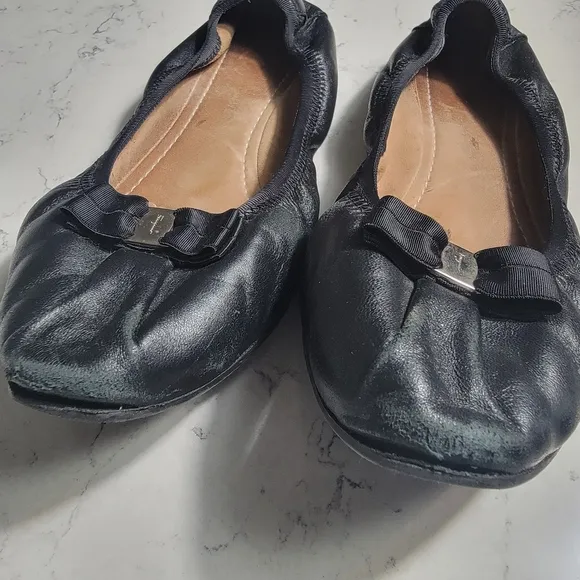 Salvatore Ferragamo My Joy Ballet Flats balletcore shoes black size 8.5