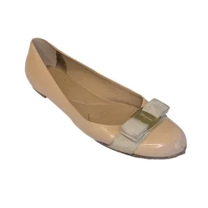 Salvatore Ferragamo Patent Leather Vera Bow Flats