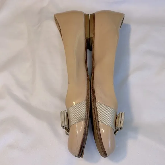 Salvatore Ferragamo Patent Leather Vera Bow Flats
