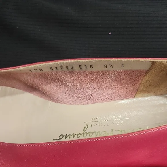 Salvatore Ferragamo Pink Leather Ballet Flats