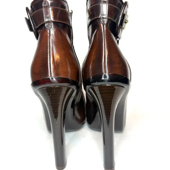 Salvatore Ferragamo Romy Patent Leather Heeled Boots | 10