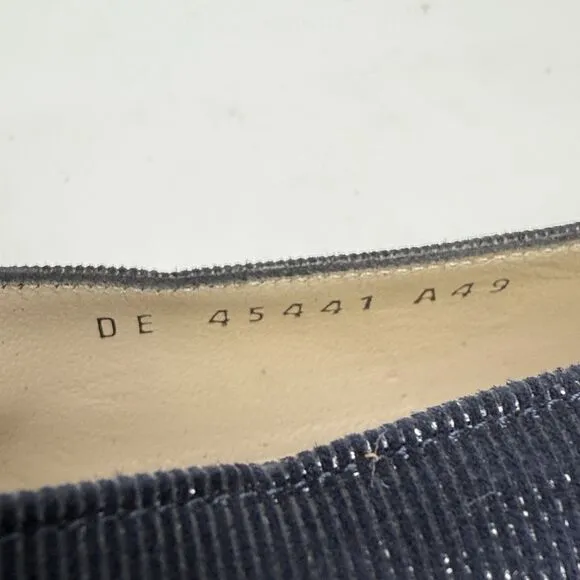 Salvatore Ferragamo Shoes Womens 6.5 B Blue Textured Suede Pumps Heels Italy