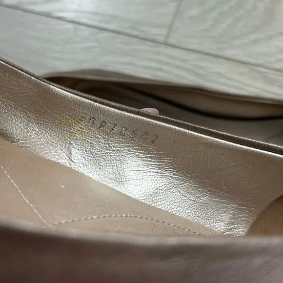 Salvatore Ferragamo Varina Bronze Logo Ballet Flats