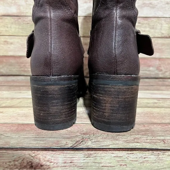 Sam Edelman Brown Keather Troy Heeled Boots