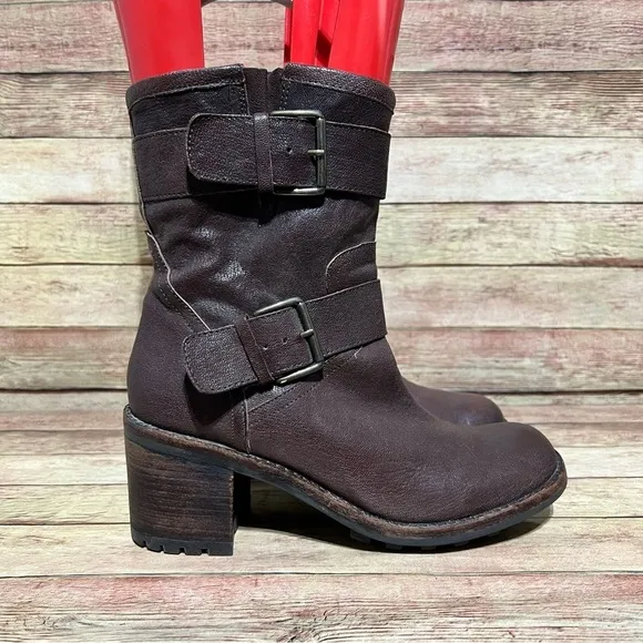 Sam Edelman Brown Keather Troy Heeled Boots