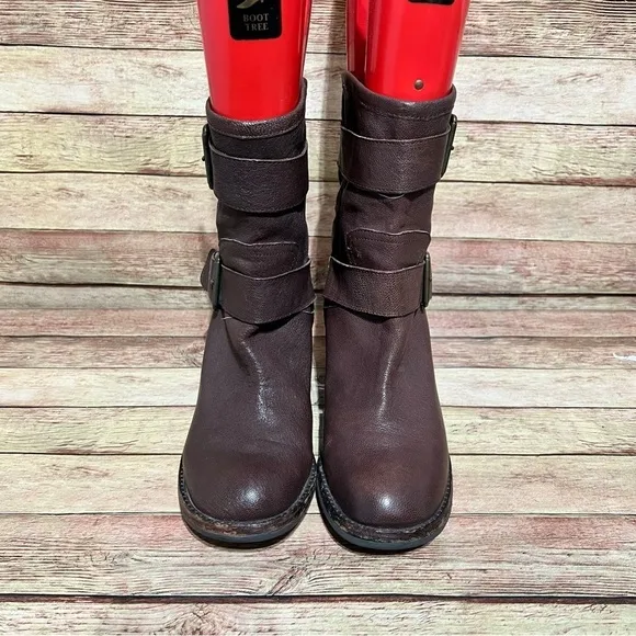 Sam Edelman Brown Keather Troy Heeled Boots