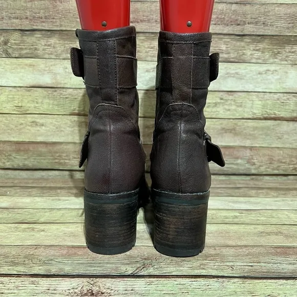 Sam Edelman Brown Keather Troy Heeled Boots