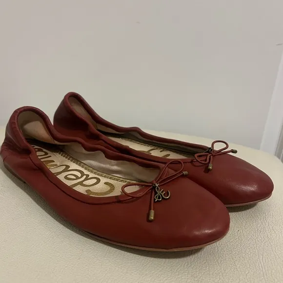Sam Edelman (Felicia Burgundy Leather Ballet Flats Women’s size 8