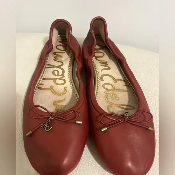Sam Edelman (Felicia Burgundy Leather Ballet Flats Women’s size 8