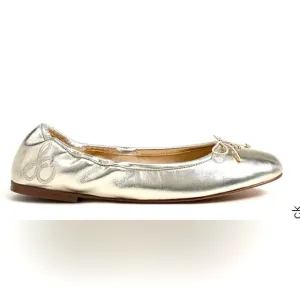 Sam Edelman Felicia silver ballet flats, size 9