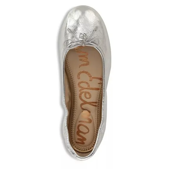 Sam Edelman Felicia silver ballet flats, size 9