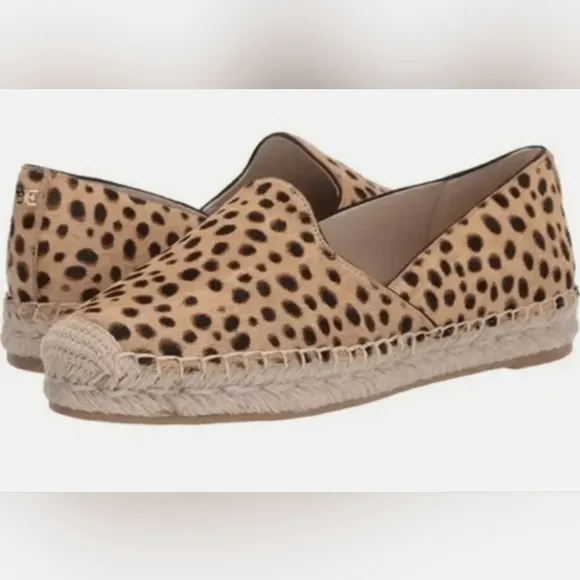 Sam Edelman Kesia Animal Print Espadrille Slip on  Flats Size 7 M