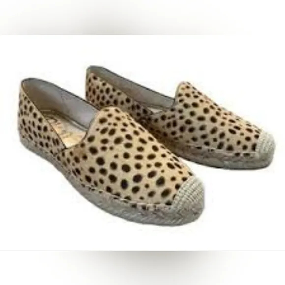 Sam Edelman Kesia Animal Print Espadrille Slip on  Flats Size 7 M