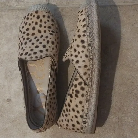 Sam Edelman Kesia Animal Print Espadrille Slip on  Flats Size 7 M