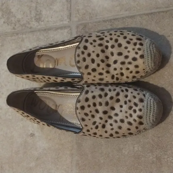 Sam Edelman Kesia Animal Print Espadrille Slip on  Flats Size 7 M