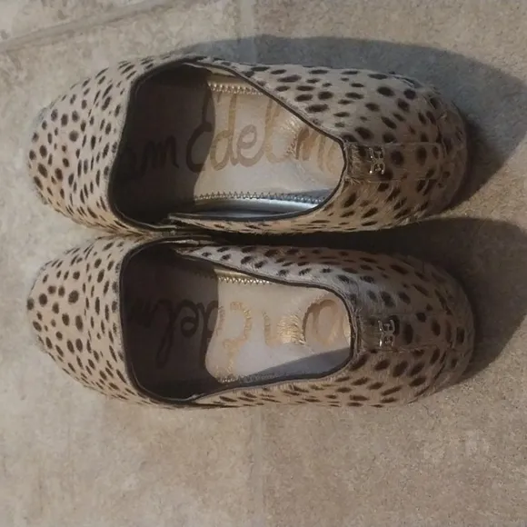 Sam Edelman Kesia Animal Print Espadrille Slip on  Flats Size 7 M