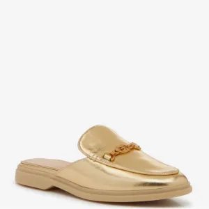 Sam Edelman Kira Mule Metallic Gold Women's Loafers Size 8 NEW