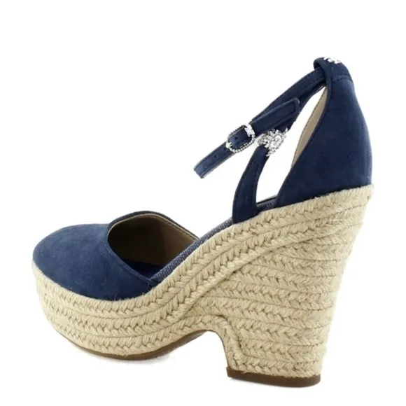 Sam Edelman Nati Hudson Blue Espadrile Wedges