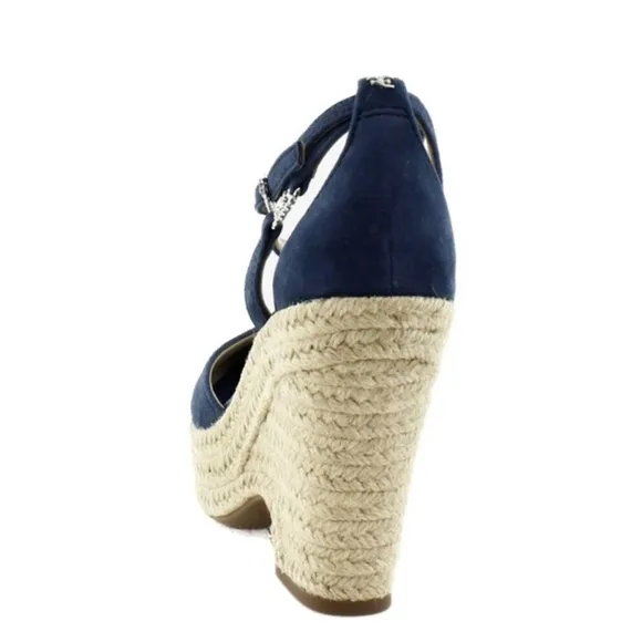 Sam Edelman Nati Hudson Blue Espadrile Wedges