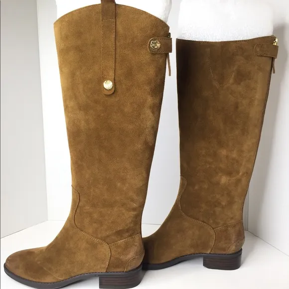 Sam Edelman Penny Suede Leather Tall Tan Boots 6