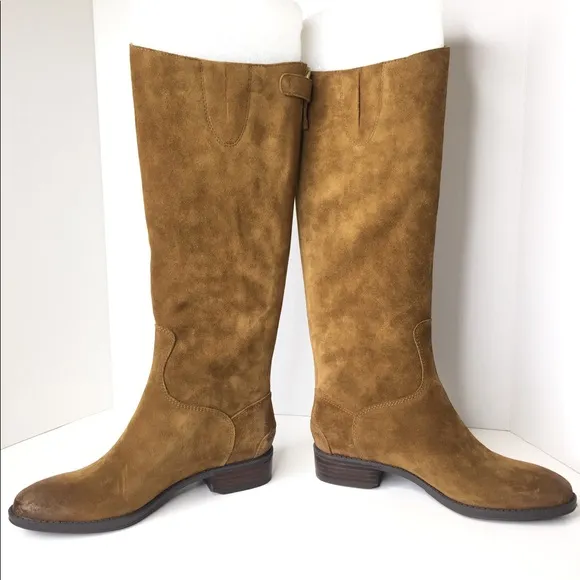 Sam Edelman Penny Suede Leather Tall Tan Boots 6