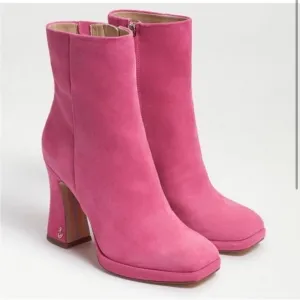 Sam Edelman Pink Jaye Heeled Boots Size 8