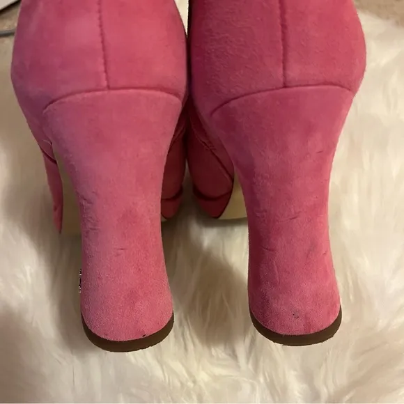Sam Edelman Pink Jaye Heeled Boots Size 8