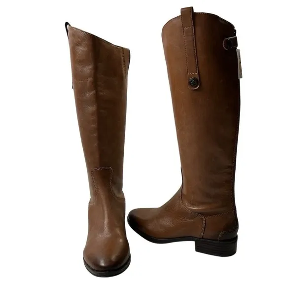 Sam Edelman Women's Penny Brown Leather Riding Boots Size 7