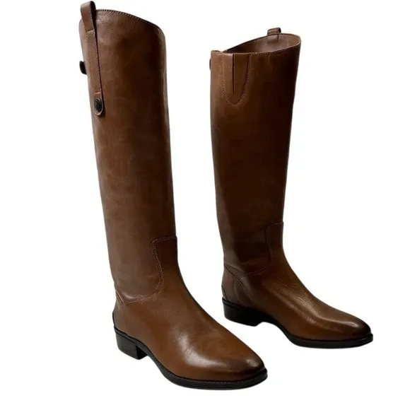 Sam Edelman Women's Penny Brown Leather Riding Boots Size 7