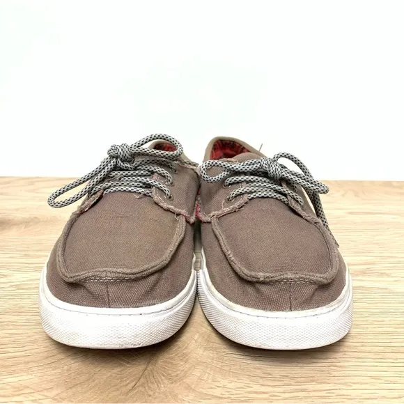 Sanuk Shoes Men's Size 11 Shipwrecked Lace Up Boat Shoes Sidewalk Surfer Canvas