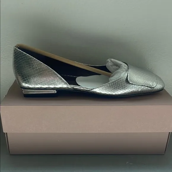 Sarto by Franco Sarto Tracy Metallic Snake Print Leather d'Orsay Flats Size 7