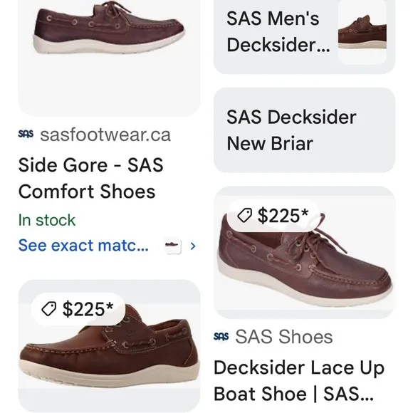 SAS Brown Boat Shoes with Leather Finish