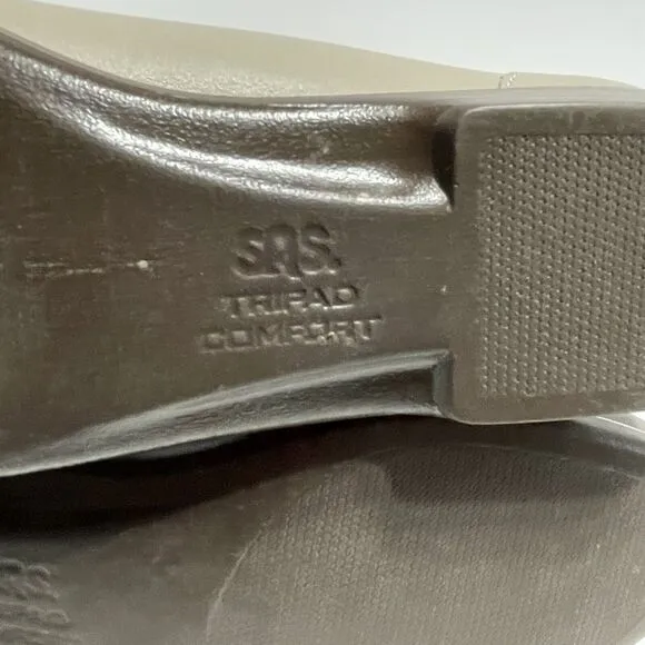 SAS METRO Horsebit Loafer Womens 9M Taupe Beige Leather TriPad Comfort Shoes EUC